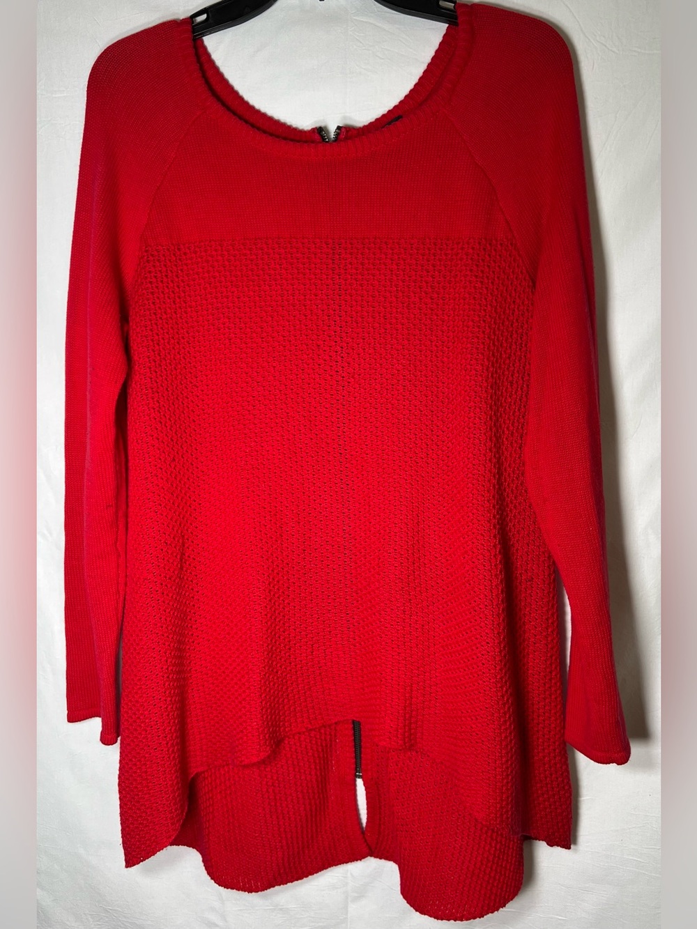 Nicole by Nicole Miller Red Crewneck Knit Sweater